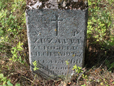 A tombstone in Naliboki cemetery